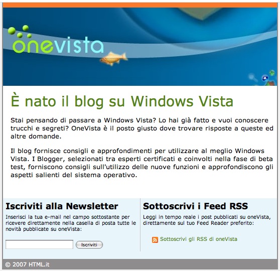 Parte il blog di Vista Parte il blog di Vista