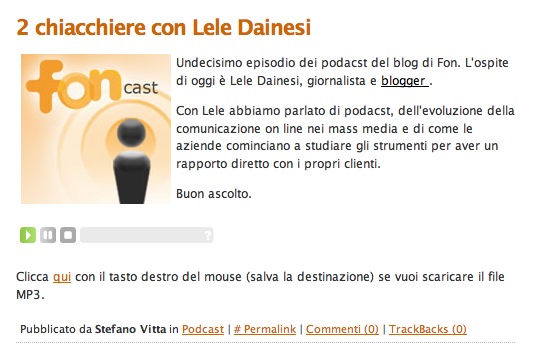 Anche il daino sul blog di FON Anche il daino sul blog di FON